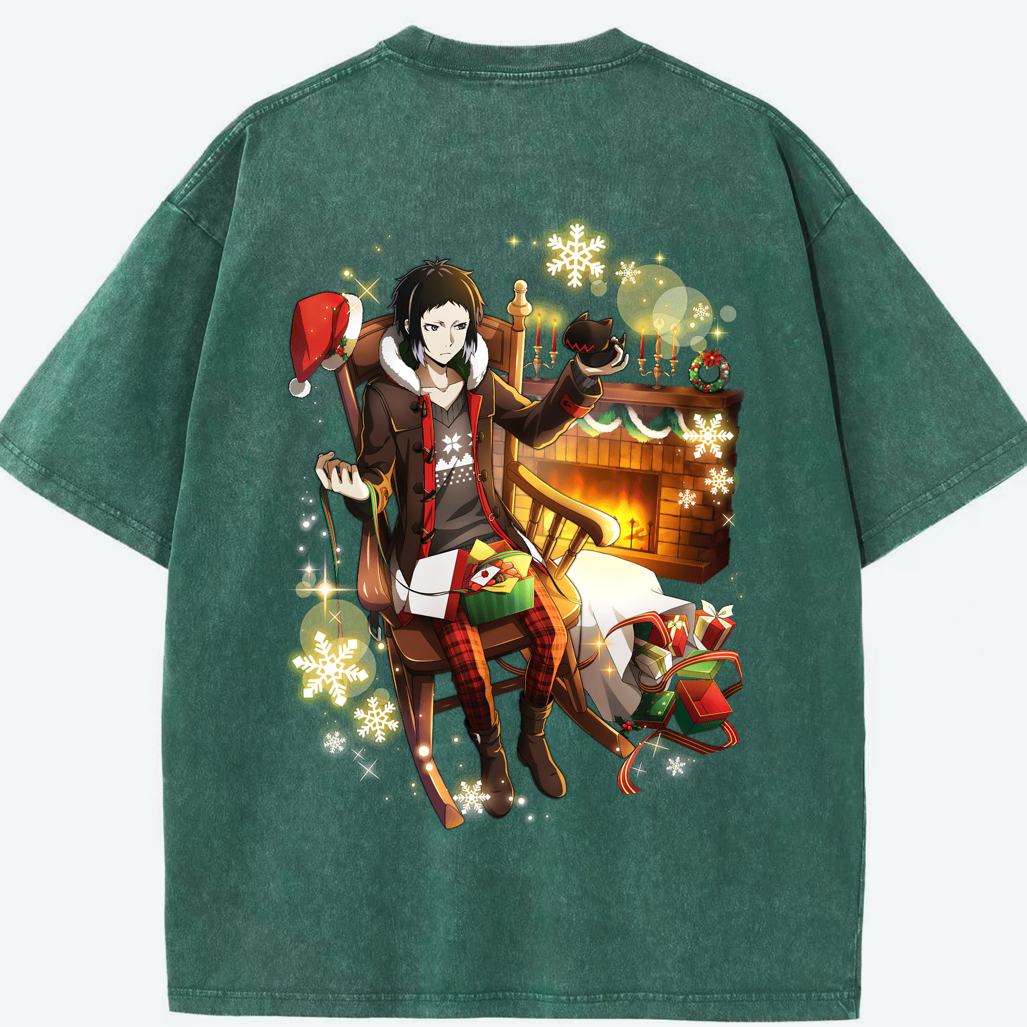 （画像用） 文豪ストレイドッグス Bungo Stray Dogs 綿100% ヴィンテージ風 半袖Tシャツ（背面プリント）